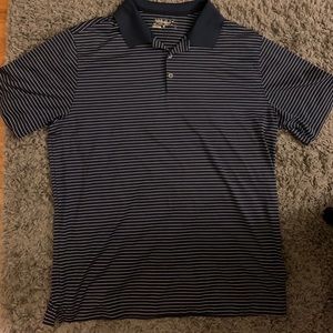 Mens Nike golf polo with stripes.